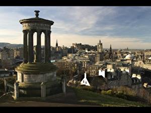 Обои Шотландия Колонны Эдинбург Монумент Роберта Бёрнса Города