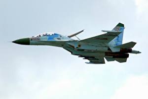 Hintergrundbilder Flugzeuge Suchoi Su-27 Luftfahrt