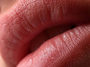 Bureaubladachtergronden Lippen Close-up