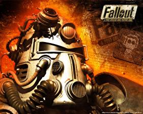 Bakgrundsbilder på skrivbordet Fallout Hjälm Datorspel