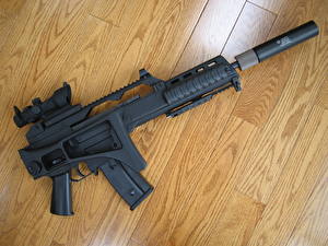 Bilder Sturmgewehr Schalldämpfer (Waffe) H&K G36K Militär