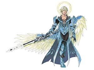 桌面壁纸，，天使，Anima: Beyond Fantasy，裝甲，劍，奇幻作品