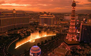Bakgrundsbilder på skrivbordet Amerika Las Vegas Kasino Hotell Städer