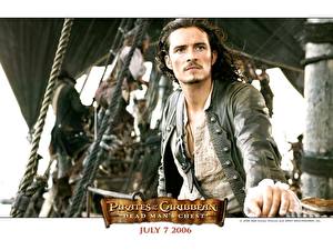 Bakgrundsbilder på skrivbordet Pirates of the Caribbean Pirates of the Caribbean: Död mans kista Orlando Bloom Filmer