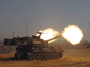 Images SPG Firing M109A6 Paladin military