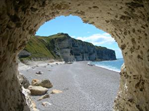 Bureaubladachtergronden De kust Grotten Strand Natuur