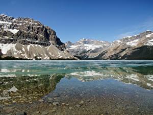 Bakgrundsbilder på skrivbordet Park Kanada Insjö Banffs  Natur