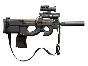 Bilder Sturmgewehr Schalldämpfer (Waffe) P-90