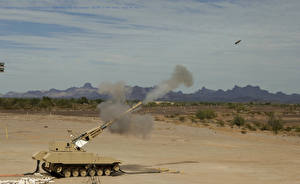 Bakgrunnsbilder Selvdrevet artilleriinstallasjon Skyting Militærvesen