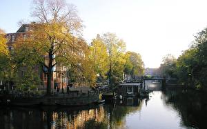 Bureaubladachtergronden Nederland Amsterdam Steden
