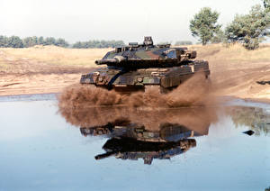 Bakgrundsbilder på skrivbordet Stridsvagn Leopard 2 Leopard 2A6