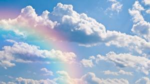桌面壁纸，，天空，彩虹，大自然