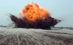 Bakgrundsbilder på skrivbordet Explosion Militär
