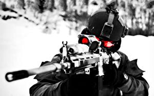 Fonds d'écran Soldat Fusil de précision Sniper militaire
