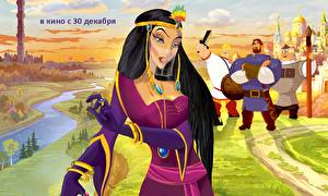 Papel de Parede Desktop Three heroes and Shamahanskaya queen