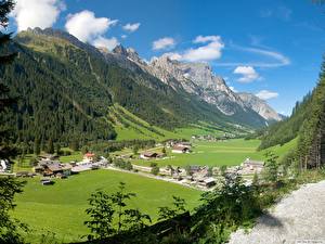 Papel de Parede Desktop Áustria Montanhas Fotografia de paisagem Cidades