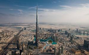 Bakgrundsbilder på skrivbordet Byggnad Dubai Förenade Arabemiraten Städer