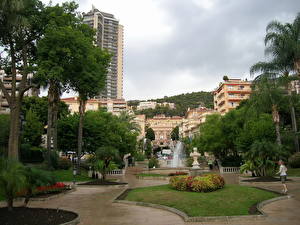 Bureaubladachtergronden Monaco Monte Carlo een stad