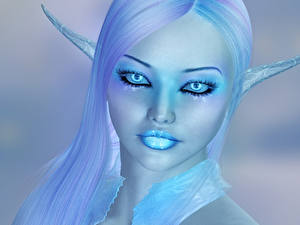 Bakgrunnsbilder Alver  3D grafikk Fantasy Unge_kvinner