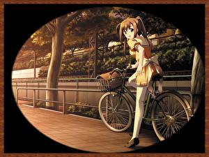 Fonds d'écran Bicyclette  Anime