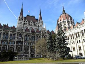 Bureaubladachtergronden Hongarije Boedapest een stad