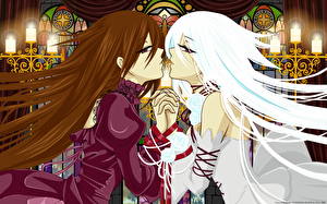 Картинка Pandora Hearts свадебный поцелуй