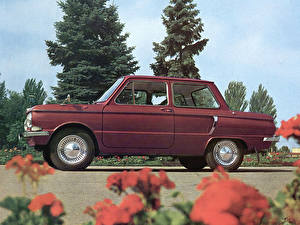 Фотография Российские авто ЗАЗ 968М красный Автомобили