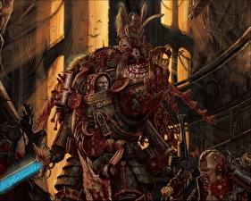 Картинка Warhammer 40000 Warhammer 40000 Dawn of War Киборг Игры