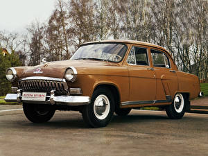 Фотографии Российские авто GAZ M21 Volga 1958г. Коричневая Волга авто