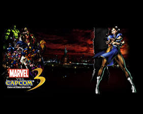 壁纸Marvel vs Capcom，游戏