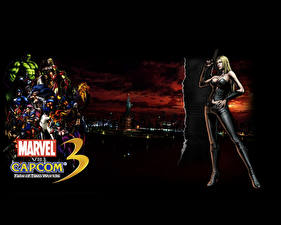 Фотографии Marvel vs Capcom Девушка и Devil May Cry 4 компьютерная игра