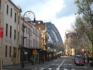 Bakgrundsbilder på skrivbordet Australien Molnen Sydney Städer
