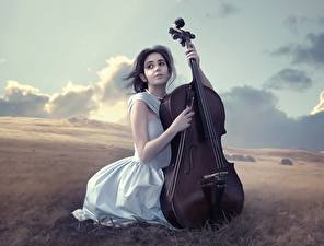 Bakgrunnsbilder Cello Fantasy Unge_kvinner