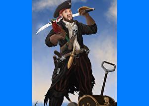 Bureaubladachtergronden Piraten Mannen Sabel  Fantasy