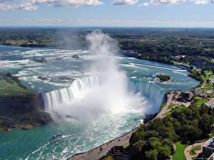 Bureaubladachtergronden Watervall Canada Niagara Natuur