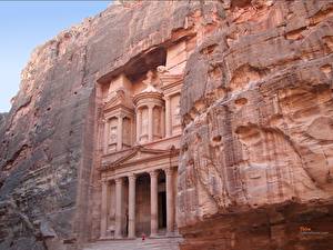 Bureaubladachtergronden Beroemde gebouwen Petra, Jordan