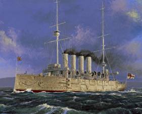 Pictures Painting Art Ships HMCS Niobe (Canada) military