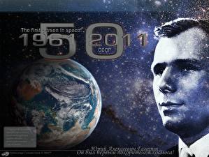 Papel de Parede Desktop Astronautas Iuri Gagarin