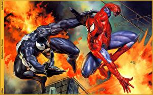 Desktop hintergrundbilder Comic-Helden Spiderman Held Fantasy