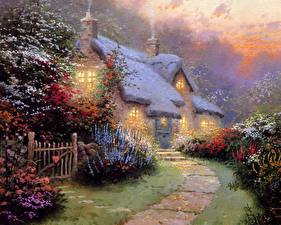 Picture Pictorial art Thomas Kinkade glory of evening