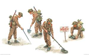 Bakgrundsbilder på skrivbordet Målade Soldater Militär