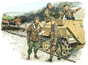 Картинка Рисованные Солдат Армия