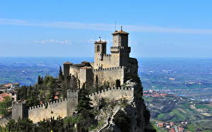 Hintergrundbilder Burg Republik San Marino Festung