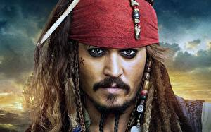 Bakgrundsbilder på skrivbordet Pirates of the Caribbean Johnny Depp film
