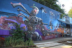 Bureaubladachtergronden Graffiti