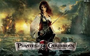Bakgrundsbilder på skrivbordet Pirates of the Caribbean Penélope Cruz Filmer