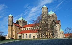 Bakgrundsbilder på skrivbordet Tempel Tyskland Kyrka St Michaels Church in Hildesheim stad