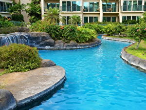 Bakgrunnsbilder Resort Svømmebasseng Byer
