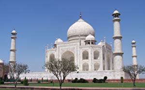 Bakgrundsbilder på skrivbordet Kända byggnader Taj Mahal Moské
