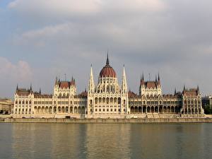 Papel de Parede Desktop Hungria Budapeste Parliament Cidades